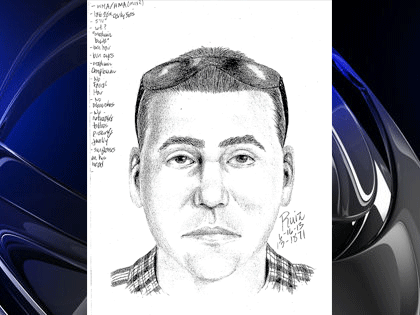 A police sketch of a kidnapping attempt suspect in Pacifica. (Pacifica Police)