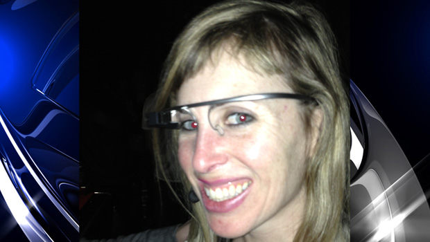 A patron at Molotov's in San Francisco took this photo of Sarah Slocom wearing Google Glass before she said she was attacked on February 21, 2014. (Sagesse Gwinn Graham / CBS)