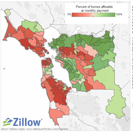 Zillow graphic from April 4th, 2014 showing affordability of homes. (Credit Zillow)