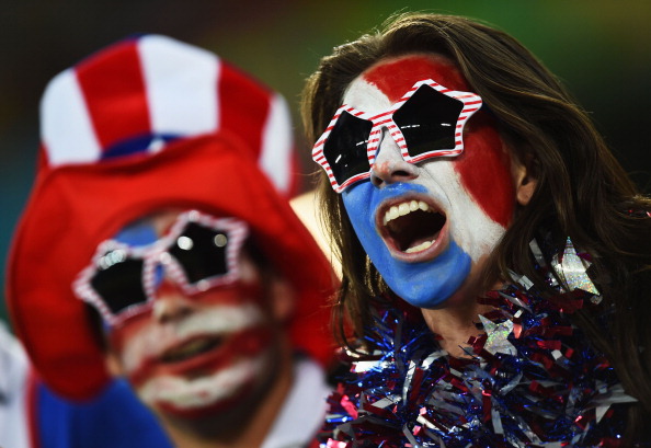 United States fans cheer prior to the 2014 FIFA World Cup Brazil Group G match between Ghana and the United States (credit: Jamie McDonald/Getty Images)