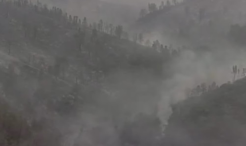 Chopper 5 assesses the Napa Butts Fire Wednesday morning. (CBS)