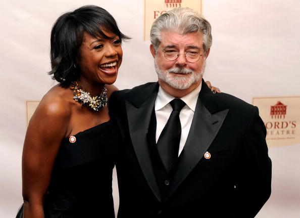 George Lucas & Mellody Hobson (credit: MIKE THEILER/AFP/Getty Images)