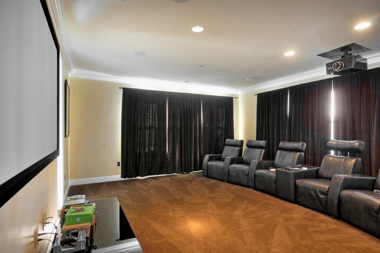 Home theater inside Ray McDonald home. (Redfin)