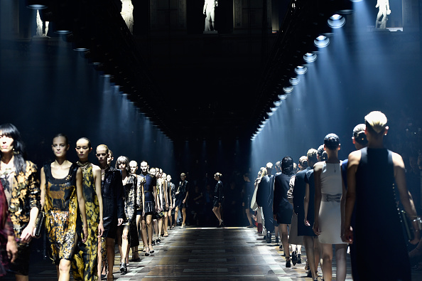 Models walk the runway during the Lanvin show during Paris Fashion Week. (Photo by Pascal Le Segretain/Getty Images)
