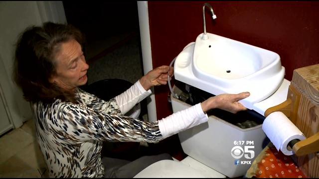 Northern California Woman Uses Toilet Tank Sink To Save