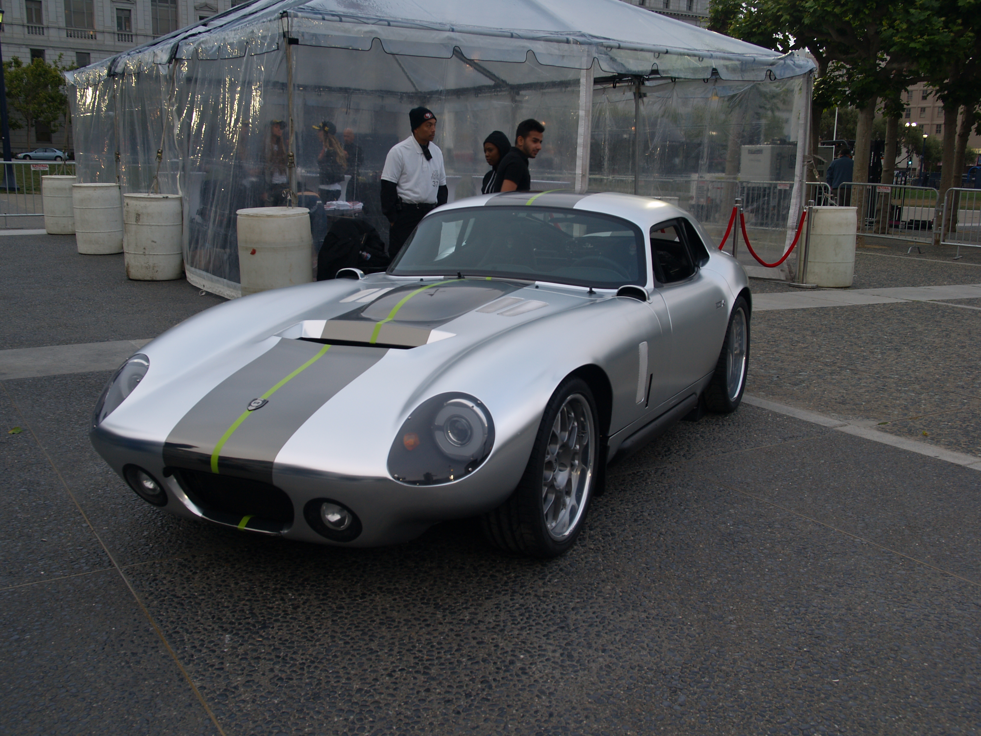 A Renovo Motors Coupe at the 2015 Gumball3000 checkpoint in San Francisco's Civic Center Plaza.  (Photo: Gregg Rosenblum)