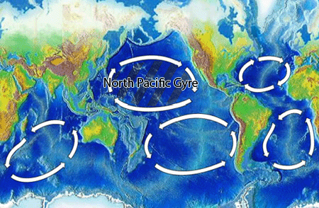 North Pacific Gyre World Map (Fangz/Wikimedia Commons)