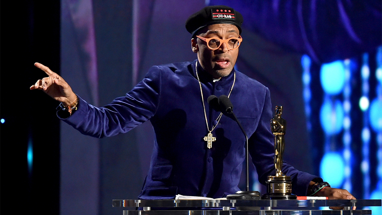 HOLLYWOOD, CA - NOVEMBER 14:  Filmmaker Spike Lee accepts an award onstage during the Academy of Motion Picture Arts and Sciences' 7th annual Governors Awards at The Ray Dolby Ballroom at Hollywood & Highland Center on November 14, 2015 in Hollywood, California.  (Photo by Kevin Winter/Getty Images)