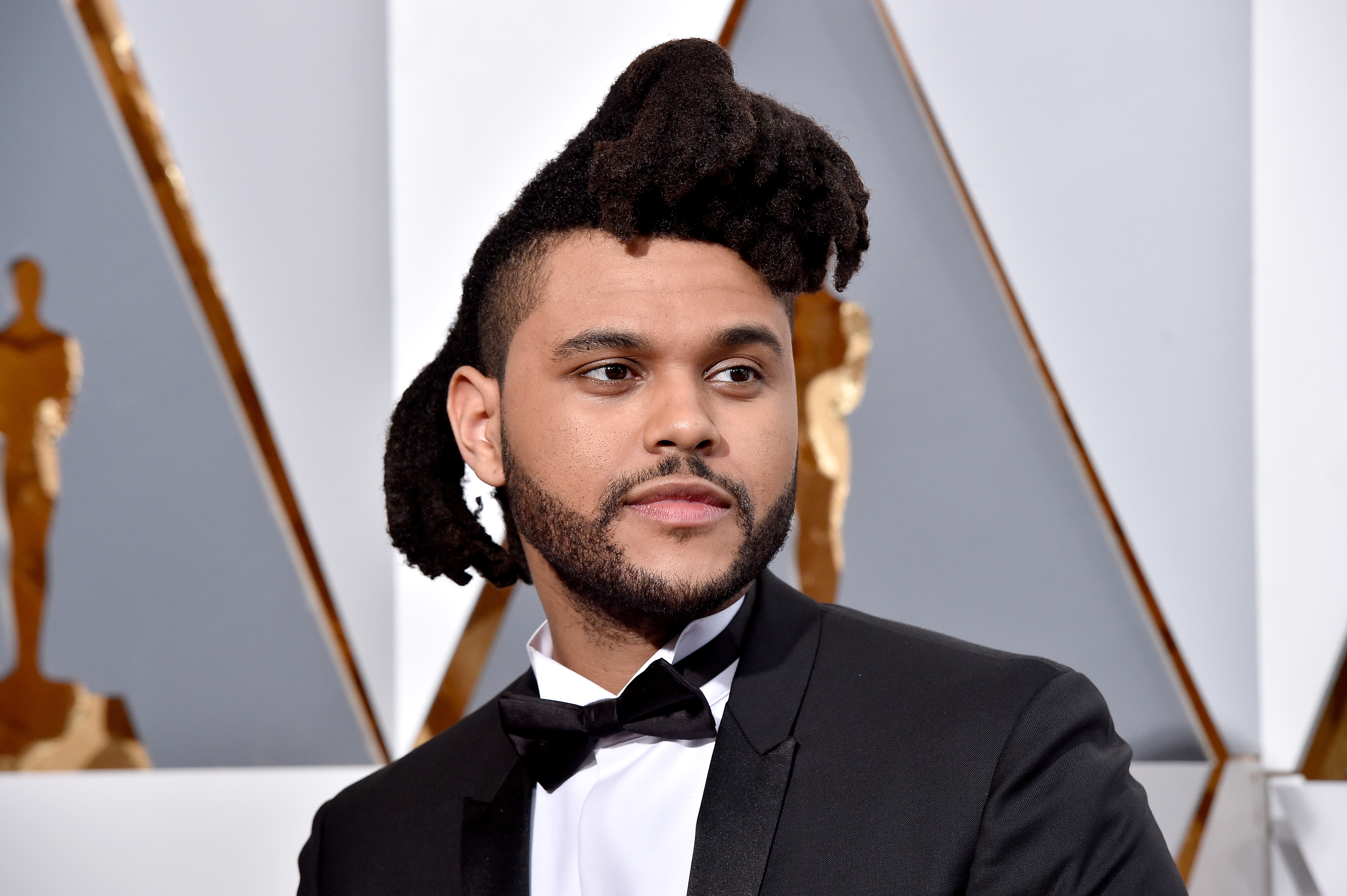 Recording artist The Weeknd attends the 88th Annual Academy Awards. (Photo by Kevork Djansezian/Getty Images)
