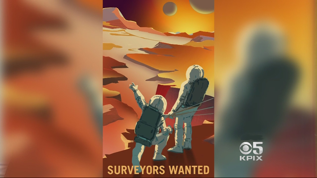 NASA Mars Poster 'Surveyors'