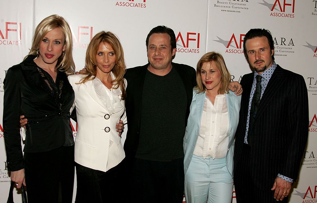BEVERLY HILLS, CA - MAY 10:  Actors Alexis Arquette, Rosanna Arquette, Richmond Arquette, Patricia Arquette and David Arquette pose as they arrive at AFI Associates luncheon honoring Hollywood's Arquette family with the 6th Annual 