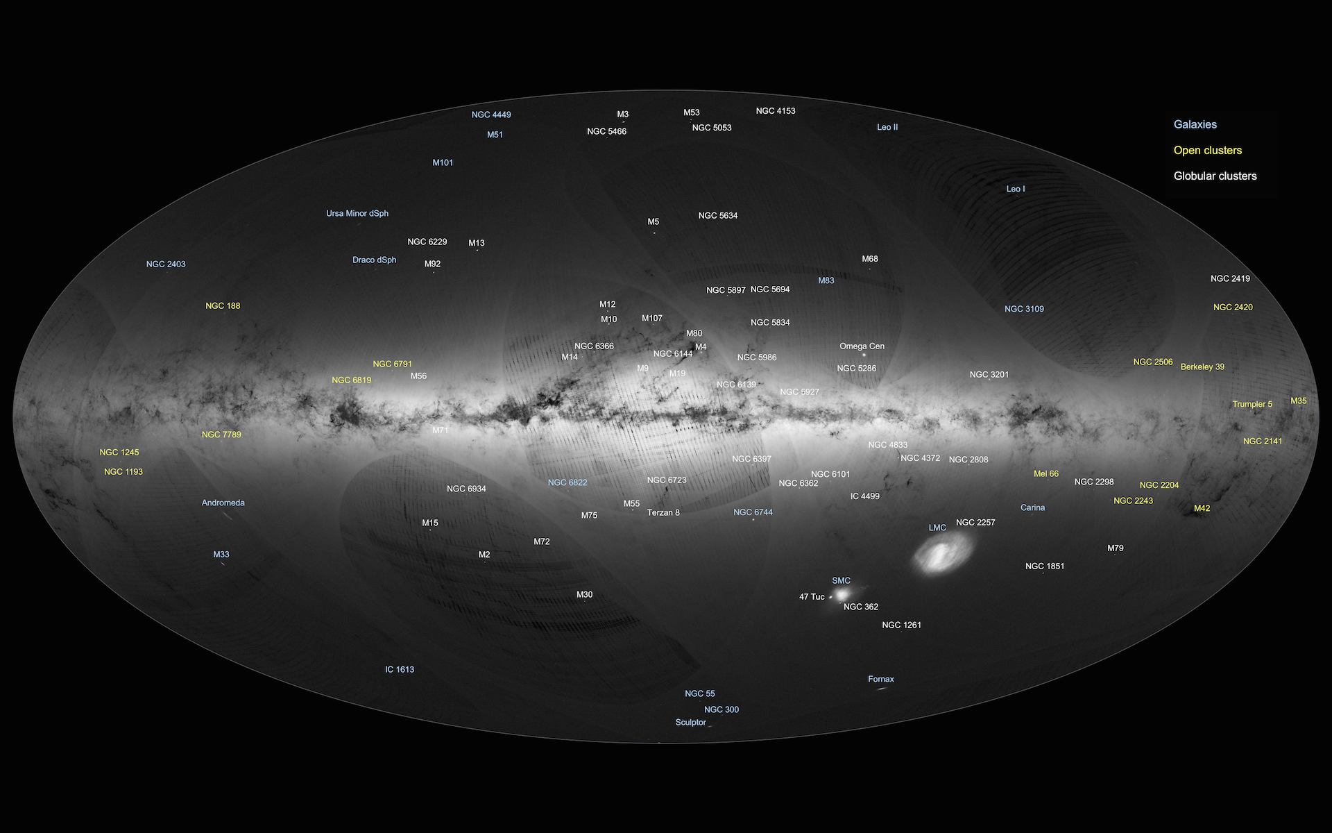 CLICK on this annotated version of the map to see more details. (ESA/Gaia/DPAC)