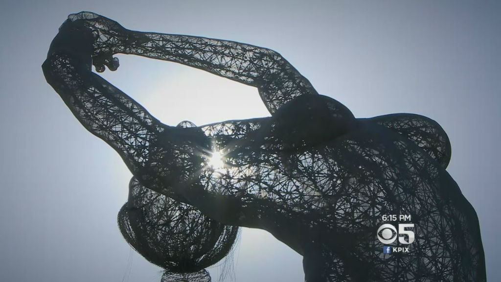 A giant nude statue in California is stirring controversy 
