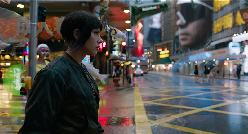 Scarlett Johansson plays Major in Ghost in the Shell from Paramount Pictures and DreamWorks Pictures.