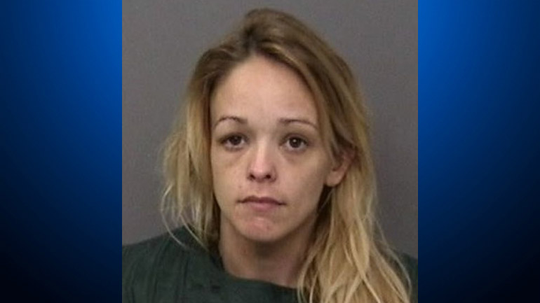 Michelle Watkins is accused of burglary after allegedly breaking into a home in Anderson and sleeping in a bed naked. (Shasta County Sheriff's Office)