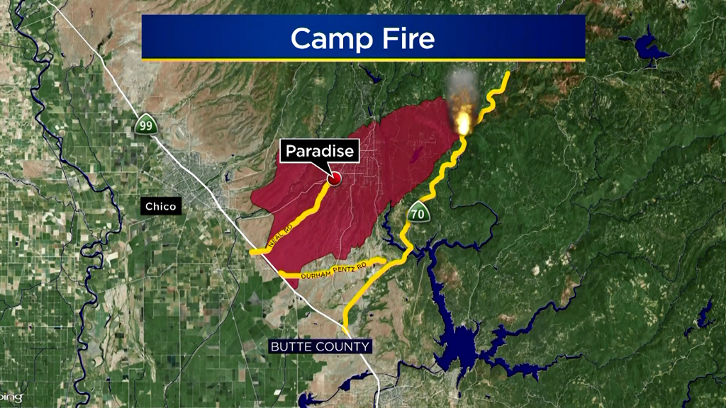 Camp Fire Map