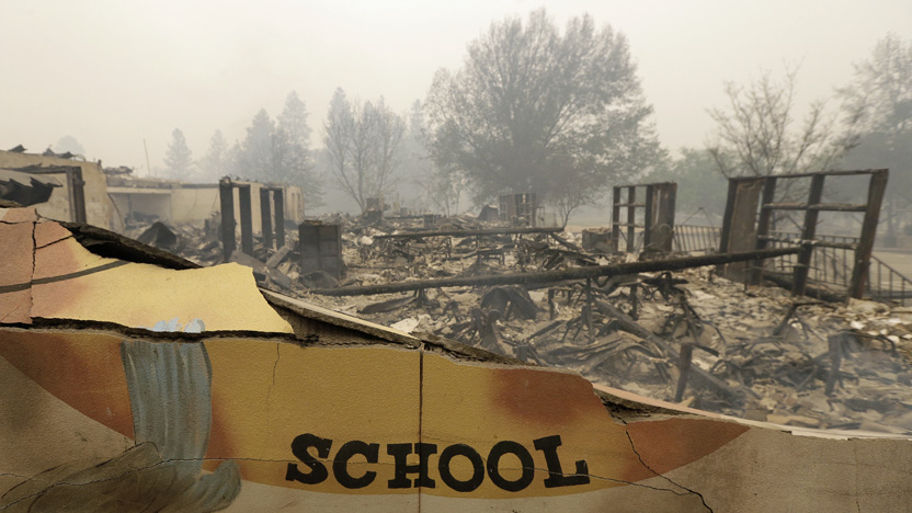 Burned School in Paradise