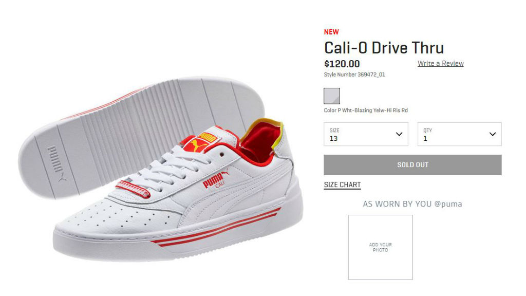 Puma's In-N-Out-Themed Sneakers Sell 