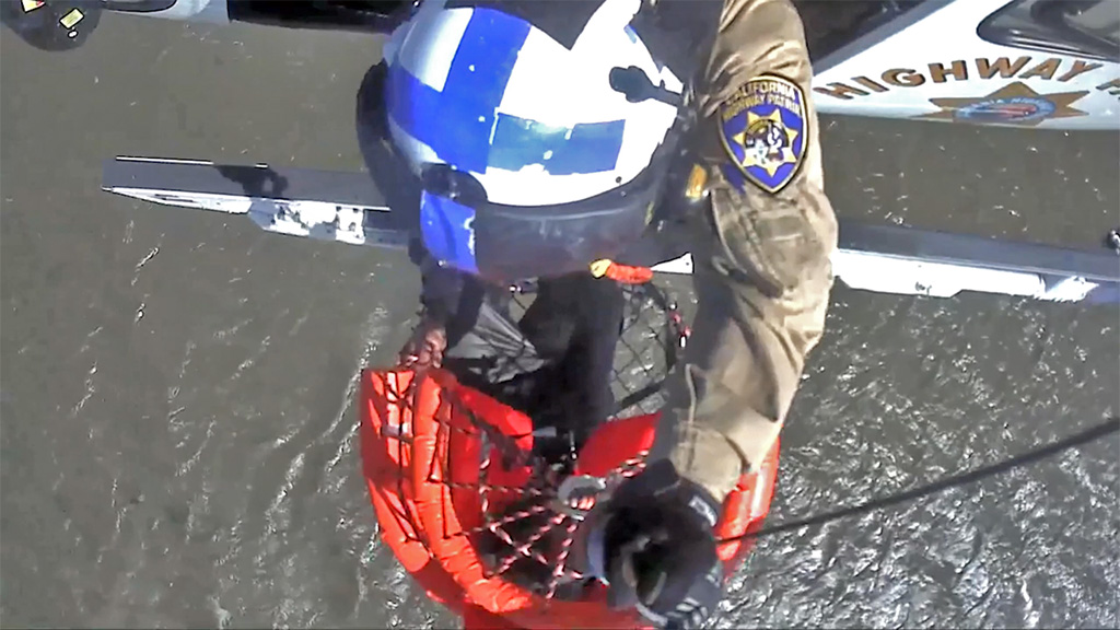 CHP Helicopter Rescue of Kayaker