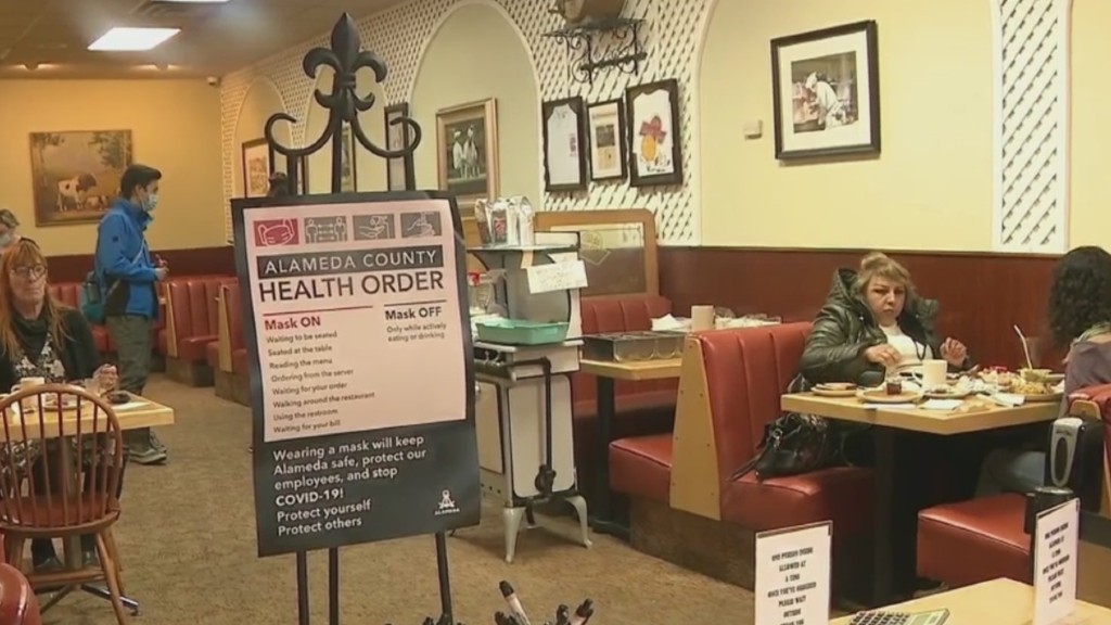 Ole's Waffle Shop in Alameda on the final day of indoor dining before being shut down due to COVID-19 restrictions, November 17, 2020. (CBS)
