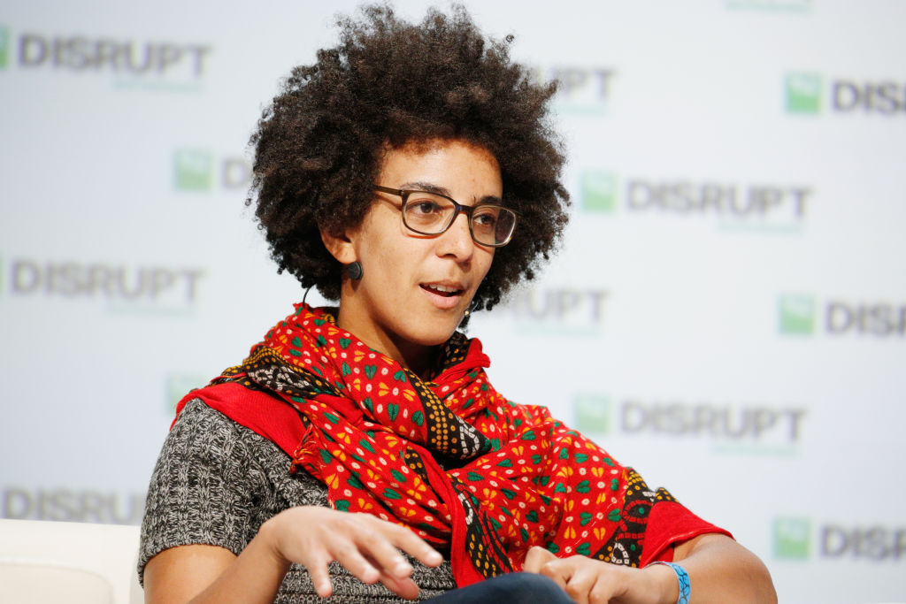 Former Google AI Research Scientist Timnit Gebru in 2018. (Kimberly White/Getty Images for TechCrunch)