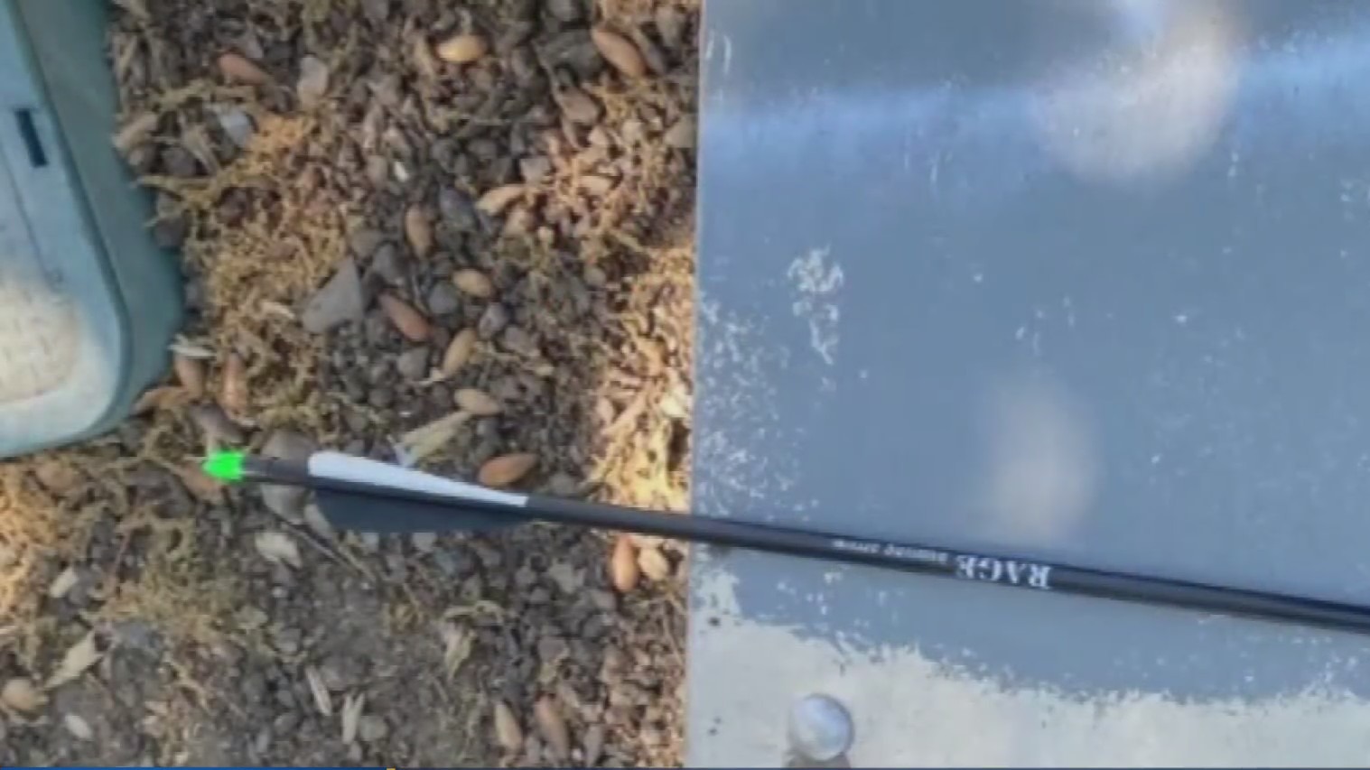 Arrow recovered following attack on VTA driver near the Alum Rock Transit Center in San Jose on April 27, 2021. (CBS)