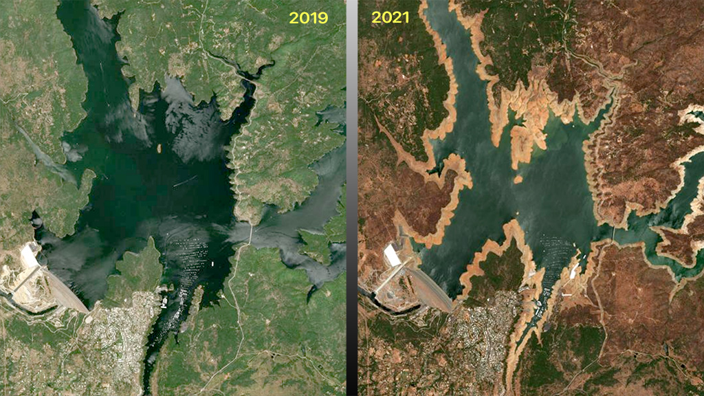 Satellite Images of Lake Oroville