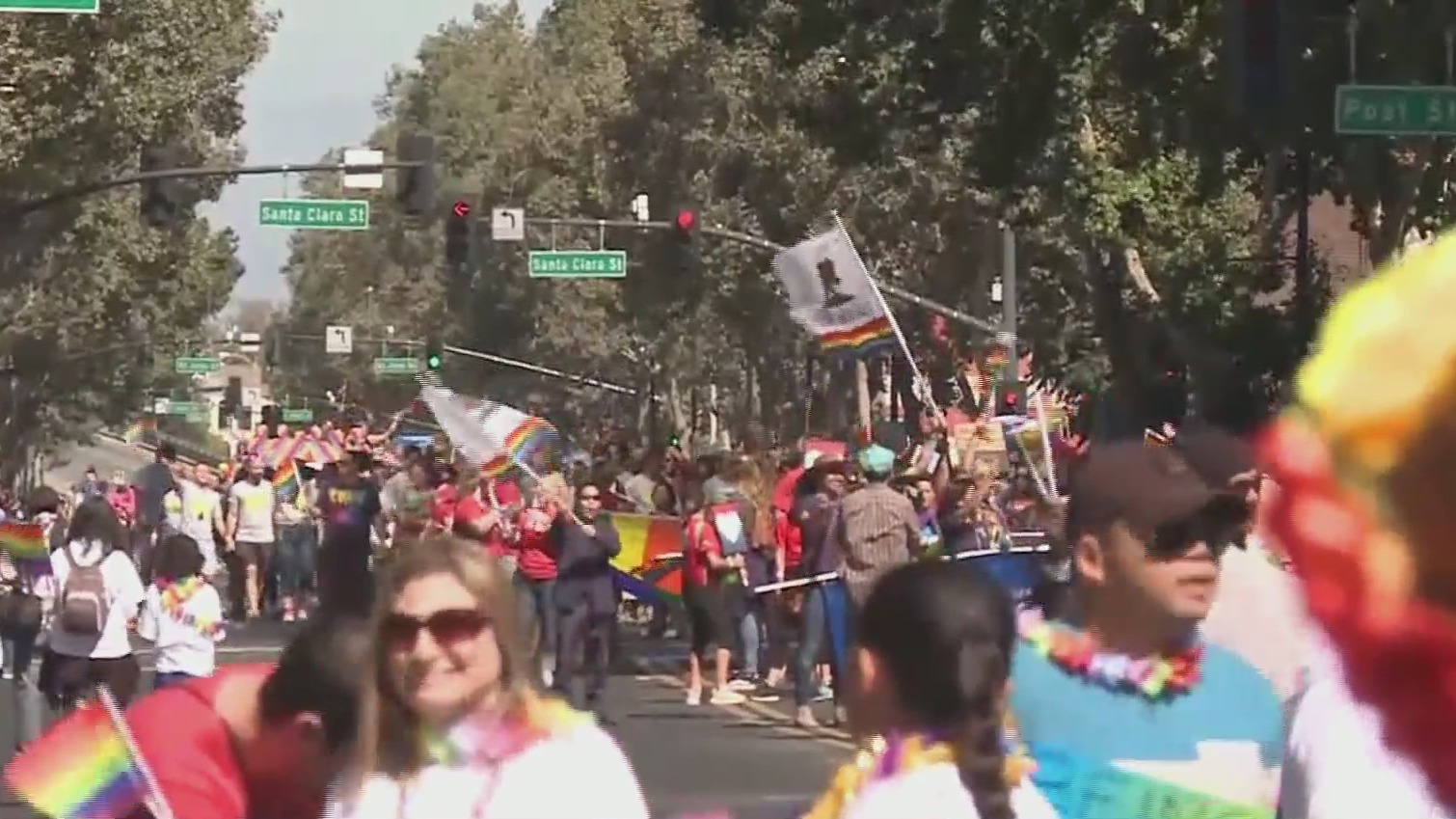 Silicon Valley Pride parade before the COVID-19 pandemic. (CBS)