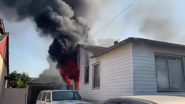 Fire Burns Home in San Leandro; 1 Hurt