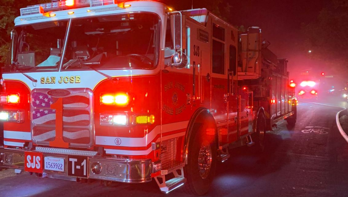 Firefighters Battling Fire In Abandoned Commercial Building In San Jose