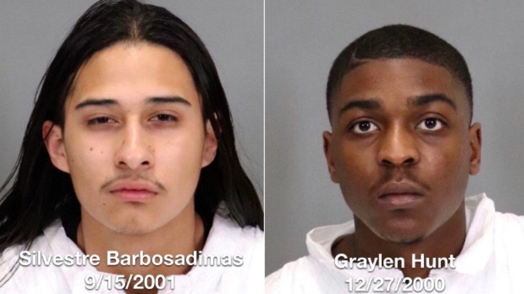 Silvestre Barbosadimas (left) and Graylen Hunt are suspected in as many as 30 Bay Area auto burglaries. (Sunnyvale Department of Public Safety)