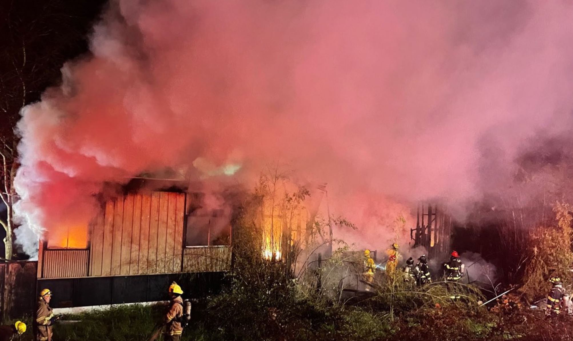 Early Morning Fire Destroys Olema Home; Shuts Down Highway 1 Overnight